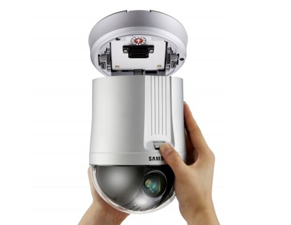 Samsung Techwin's new PTZ dome camera incorporating a 37x optical zoom lens