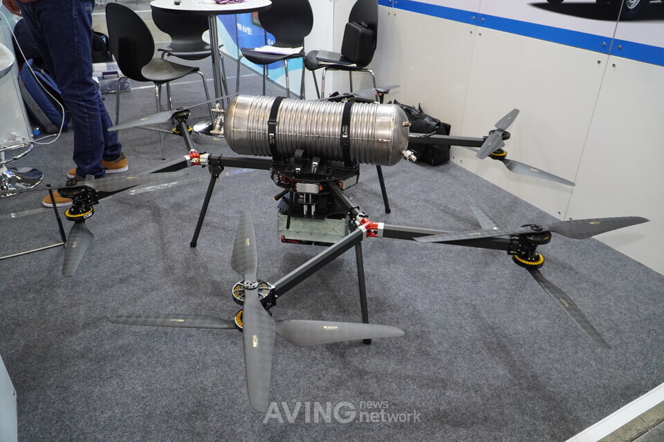 The Dodeca drone developed and exhibited by Hylium Industries | Photo by Aving News