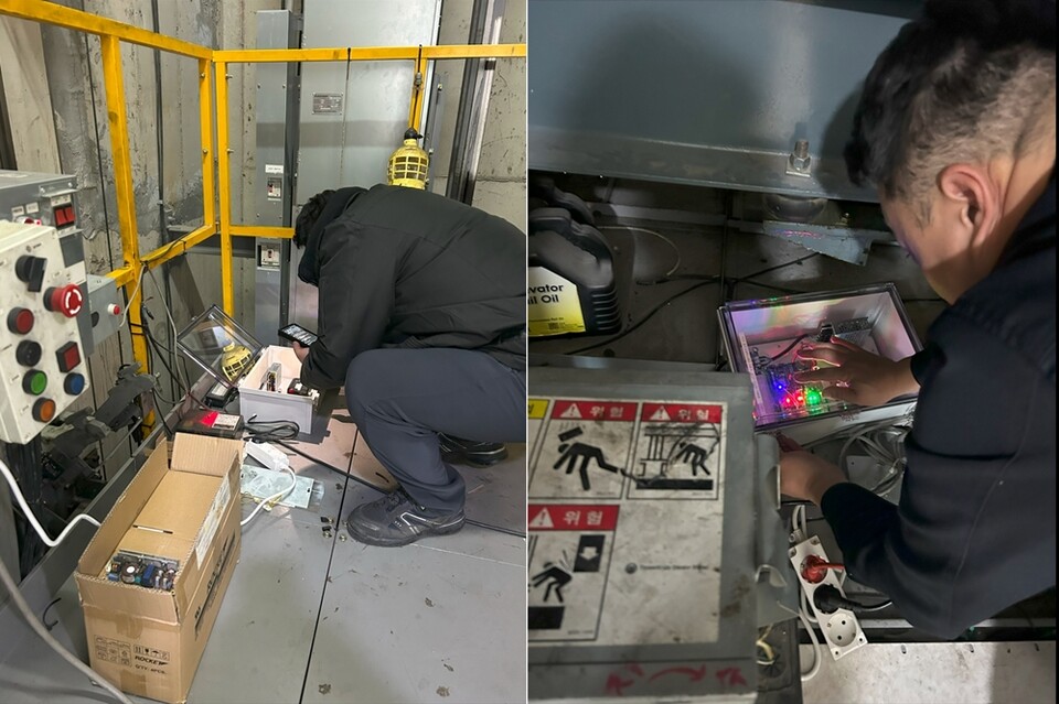 Installation of the elevator smart maintenance system | Photo courtesy of N2 Infotech